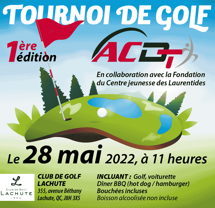 Affiche du tournoi de golf ACDT